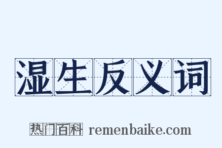 湿生反义词是什么意思的图片